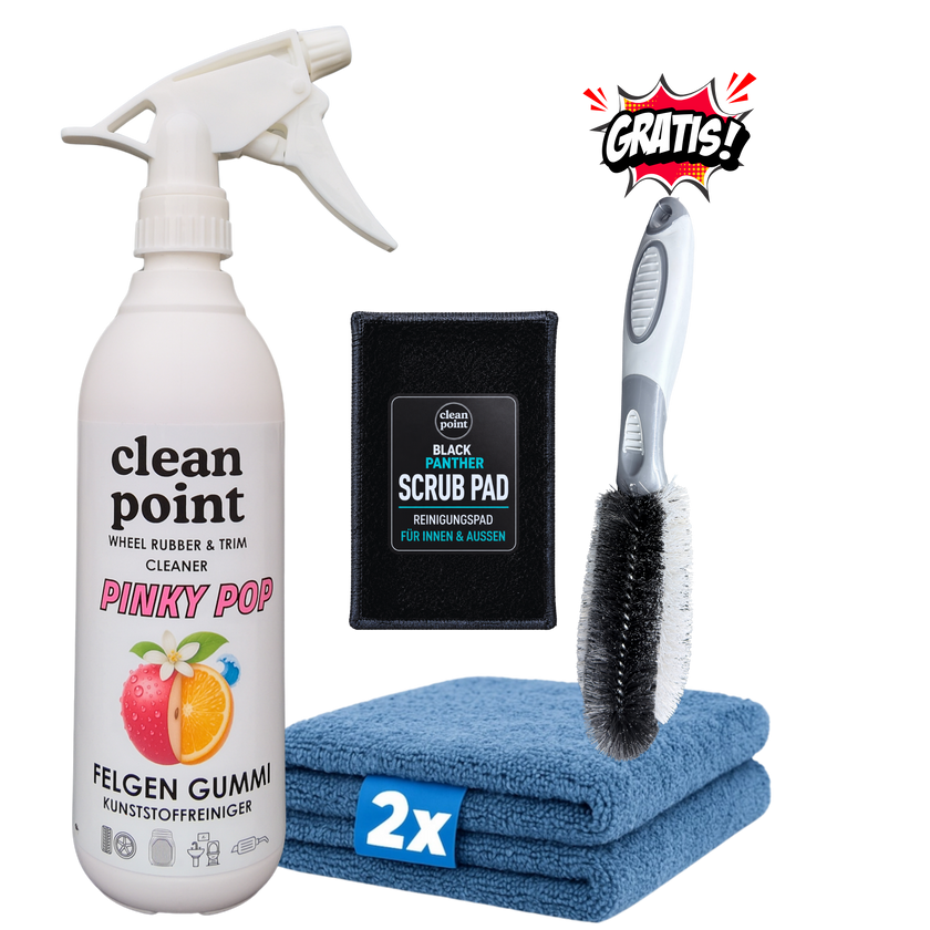 Pinky Pop Außenreinigungs-Set – Für Felgen, Reifen & Kunststoff