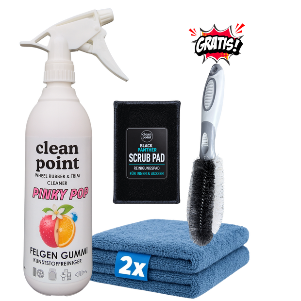 Pinky Pop Außenreinigungs-Set – Für Felgen, Reifen & Kunststoff