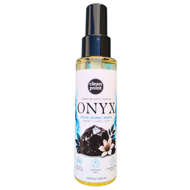 ONYX Premium Auto Parfum 100 ml von Clean Point – holziger, blumiger und würziger Duft
