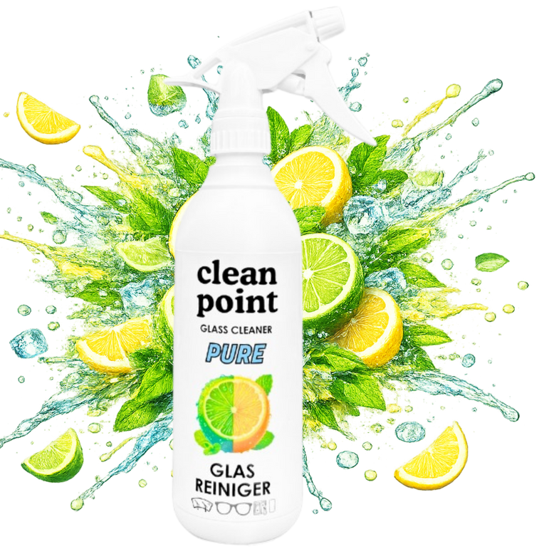 Clean Point Glasreiniger 500ml streifenfrei schnell trocknend Premium Design