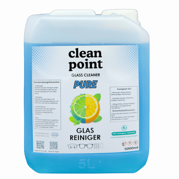 Glasreiniger 5L Profi Auto Scheibenreiniger Pure – streifenfrei für Windschutzscheibe und Spiegel