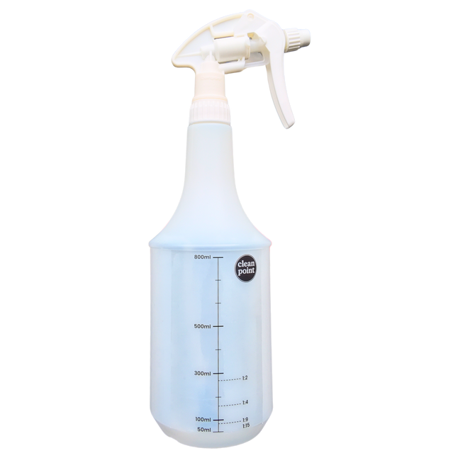 Clean Point Premium Sprühflasche 1000 ml mit Messskala und verstellbarem Sprühkopf